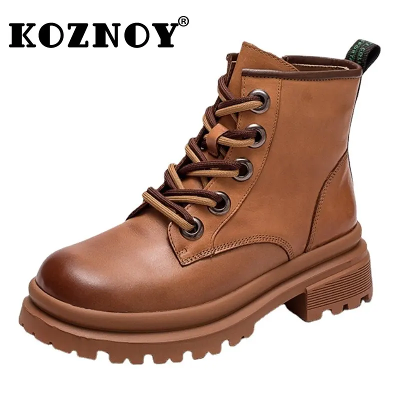 Koznoy Middle Heel Women's Boots 5cm Genuine Leather Autumn Spring Retro Ethnic Platform Ankle Mid Calf Motorcycle Booties Shoes
Koznoy Middle Heel Women's Boots 5cm Genuine Leather Autumn Spring Retro Ethnic Platform Ankle Mid Calf Motorcycle Booties Shoes
