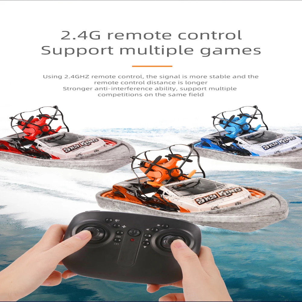 3 In 1 Remote Control Water Land and Air Flying Radio Control Helicopter Roll Aircraft Drifting Car RC Drone Boat RC Quadcopter
3 In 1 Remote Control Water Land and Air Flying Radio Control Helicopter Roll Aircraft Drifting Car RC Drone Boat RC Quadcopter