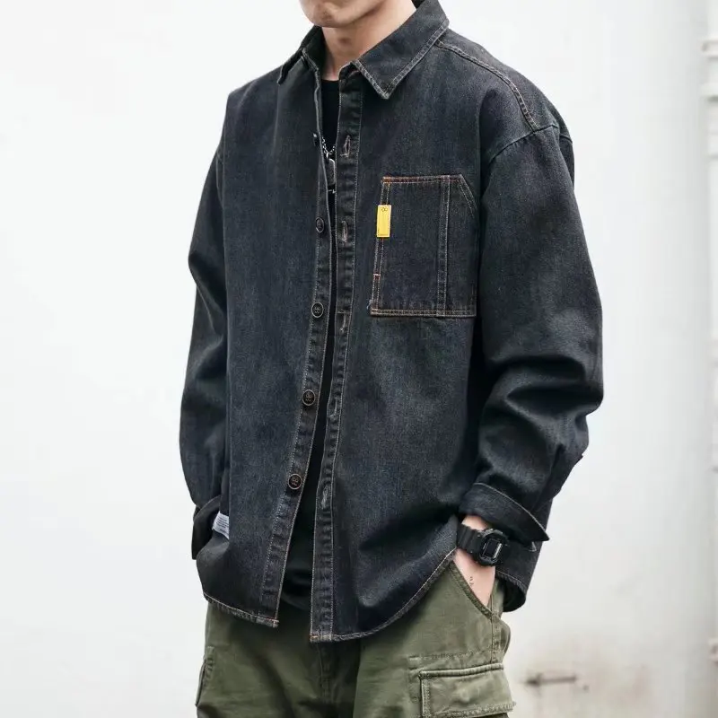 Men Denim Shirt Long Sleeve Casual Shirt Spring Trend Men's Coat Japanese Fashion Men Clothing Vintage Shirt Streetwear
Men Denim Shirt Long Sleeve Casual Shirt Spring Trend Men's Coat Japanese Fashion Men Clothing Vintage Shirt Streetwear