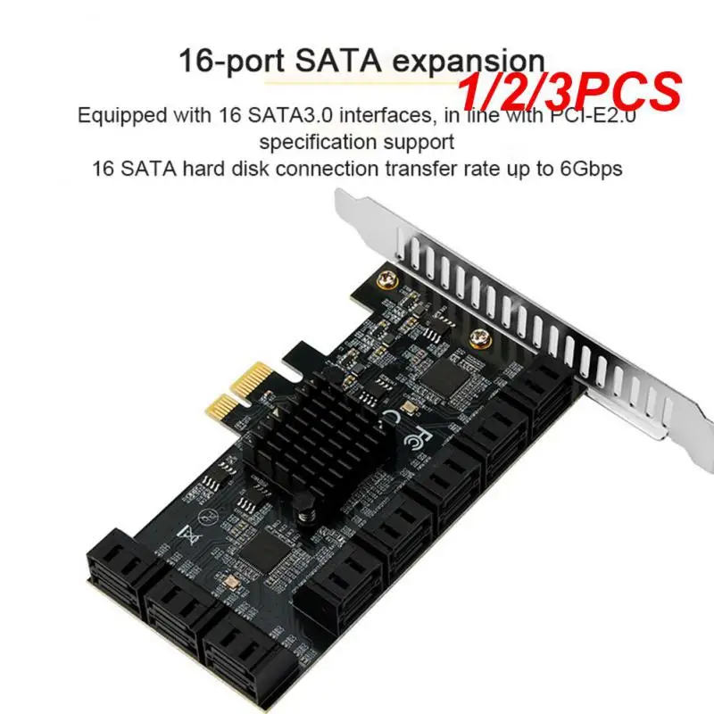

1/2/3PCS PCIE PCI E SATA 4X 1X to 2/6/10 Ports SATA 3.0 Controller pci Express Multiplier Expansion Card 6Gbps Add On Card Riser