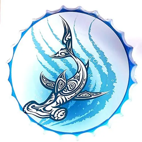 Royal Tin Sign Bottle Cap Metal Tin Sign Shark Deep Sea Landscape Diameter 13.8 inches, Round Metal Signs for Home
Royal Tin Sign Bottle Cap Metal Tin Sign Shark Deep Sea Landscape Diameter 13.8 inches, Round Metal Signs for Home