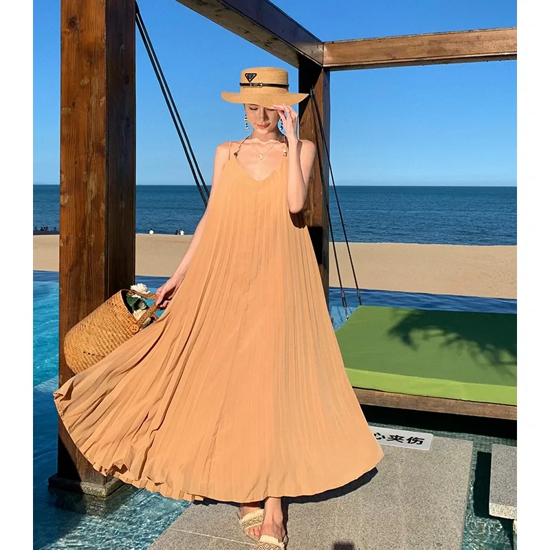 2023 New Women Draped Backless Beach Sundress Summer Elegant Loose Party Vacation Slip Clothing Y2K Runway Vestidos Long Dress
2023 New Women Draped Backless Beach Sundress Summer Elegant Loose Party Vacation Slip Clothing Y2K Runway Vestidos Long Dress