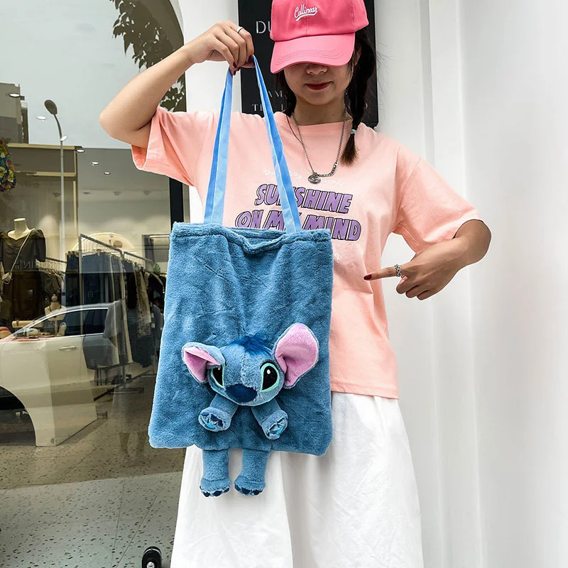 Disney Fashion Plush Backpack Stitch Cute Cartoon Girl Handbag Large Capacity Shopping Bag Girl Shoulder Bag
Disney Fashion Plush Backpack Stitch Cute Cartoon Girl Handbag Large Capacity Shopping Bag Girl Shoulder Bag