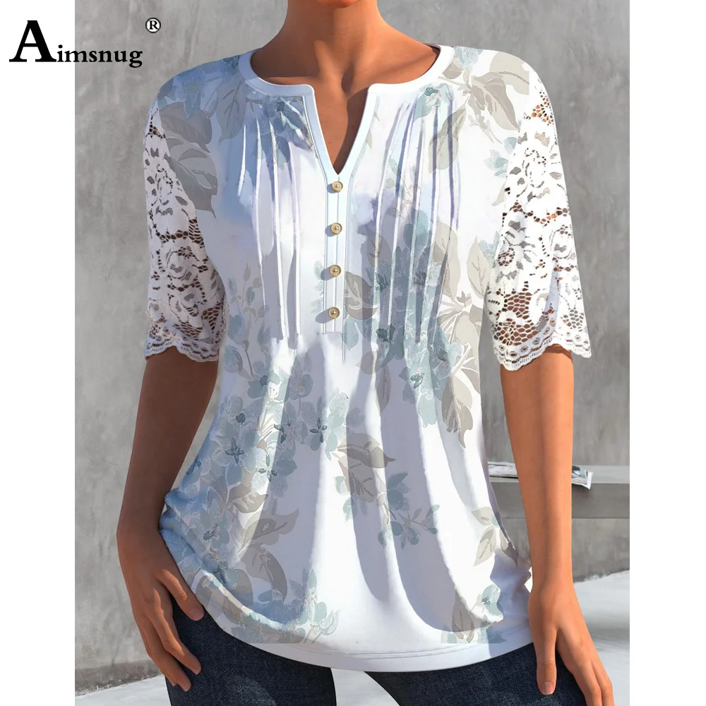 Large Big Women Elegant Top Casual Loose Patchwork Lace Sleeve T-shirts Female Boho Flower Print Tees Shirt Womens Clothing 2022
Large Big Women Elegant Top Casual Loose Patchwork Lace Sleeve T-shirts Female Boho Flower Print Tees Shirt Womens Clothing 2022
