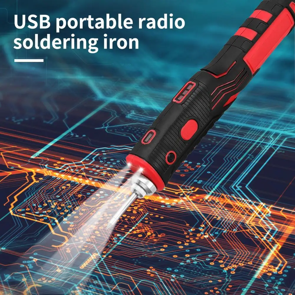 Heat-resistant Indicator Light Design Quick Charge Cordless Solder Iron for Home DIY
Heat-resistant Indicator Light Design Quick Charge Cordless Solder Iron for Home DIY