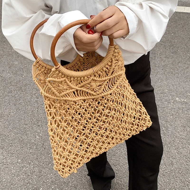 Ажурные женские сумочки, круглая деревянная портативная плетеная женская сумка на плечо, плетеная маленькая сумка-тоут ручной работы с Бал...
Ажурные женские сумочки, круглая деревянная портативная плетеная женская сумка на плечо, плетеная маленькая сумка-тоут ручной работы с Бал...