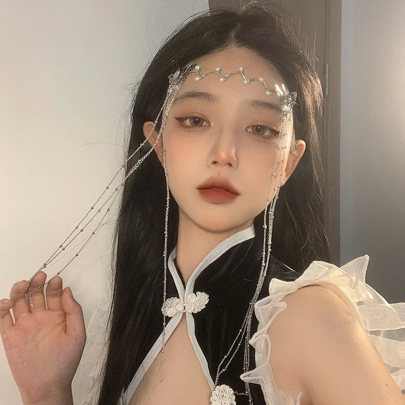 1PC Forehead Decoration Veneer Curtain Headpiece Tassel Face Covering Hair Accessories Headband with Chain Luxury Jewelry
1PC Forehead Decoration Veneer Curtain Headpiece Tassel Face Covering Hair Accessories Headband with Chain Luxury Jewelry
