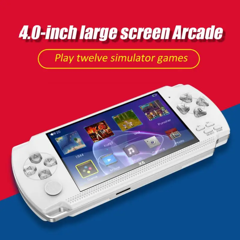 Переносная игровая консоль X6, 4,0 дюйма, двойной джойстик, портативная игровая мини-консоль, 1500 встроенных классических бесплатных игр, подде...
Переносная игровая консоль X6, 4,0 дюйма, двойной джойстик, портативная игровая мини-консоль, 1500 встроенных классических бесплатных игр, подде...