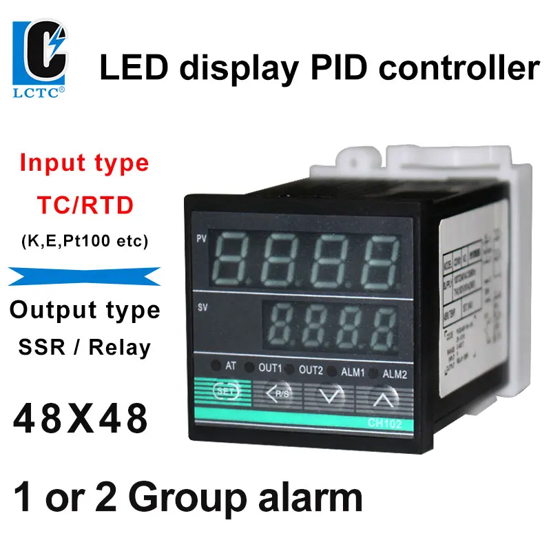 LCTC PID Контроллер температуры SSR Реле RS485 Выход PID-регулятор TC/RTD Вход Промышленный
