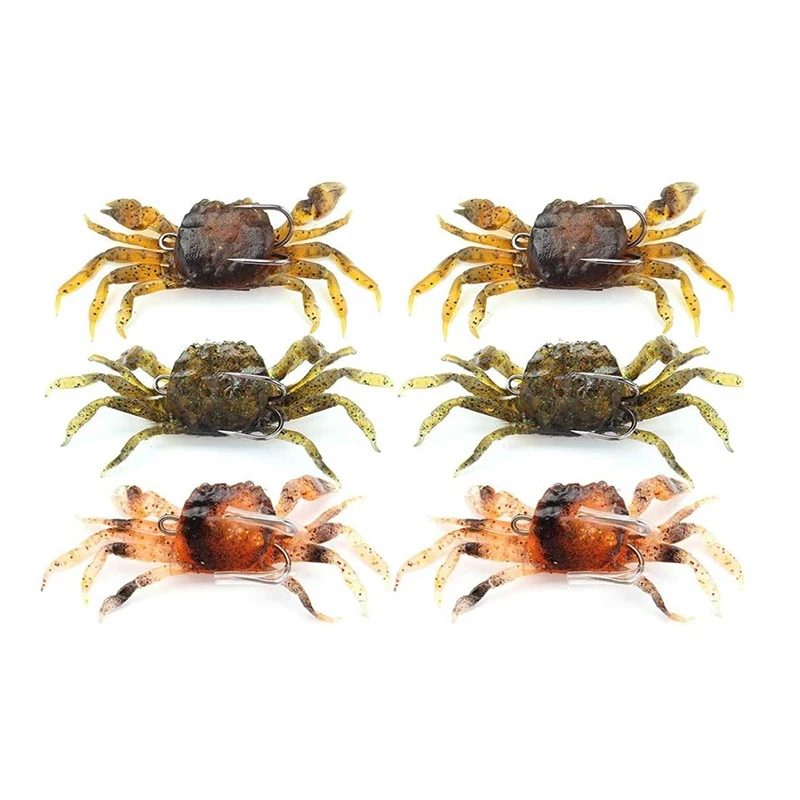 6 Pieces Crab Fishing Lure Kit,Simulated Crabs Baits Artificial Fish Lures Tackle with Sharp Hook,3D Soft Sea Crankbaits
6 Pieces Crab Fishing Lure Kit,Simulated Crabs Baits Artificial Fish Lures Tackle with Sharp Hook,3D Soft Sea Crankbaits