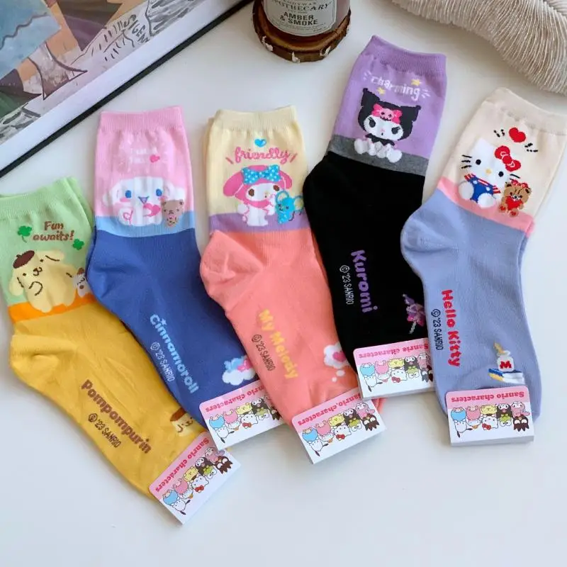Sanrio Girls Socks Kuromi Cinnamoroll Cartoon Lady's Socks Match Color Cute Fall and Winter Mid-Tube Socks
Sanrio Girls Socks Kuromi Cinnamoroll Cartoon Lady's Socks Match Color Cute Fall and Winter Mid-Tube Socks