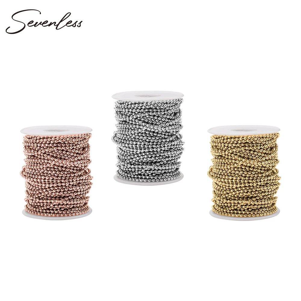Stainless Steel Ball Chain DIY Handmade Clavicle Chain Wholesale for Making Bracelet Necklace Jewelry Material Accessories
Stainless Steel Ball Chain DIY Handmade Clavicle Chain Wholesale for Making Bracelet Necklace Jewelry Material Accessories