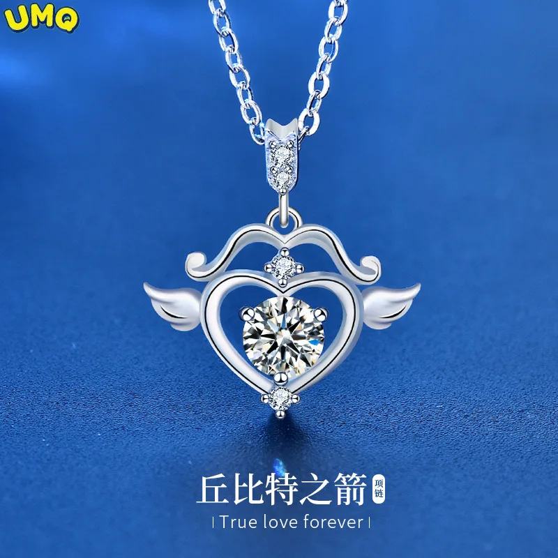 Mo Sang Diamond Cupid Arrow Necklace Female 925 Sterling Silver Collarbone Neck Chain Personality Creativity 520 Silver Pendant
Mo Sang Diamond Cupid Arrow Necklace Female 925 Sterling Silver Collarbone Neck Chain Personality Creativity 520 Silver Pendant