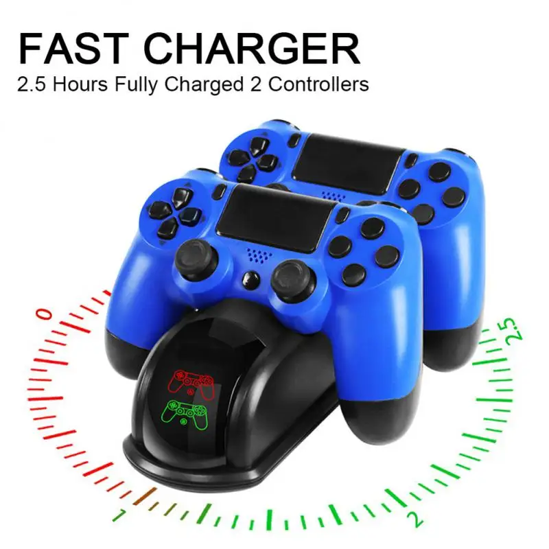 

Dual Controllers Wireless Gamepad Controle Charger Usb Fast Charging Dock Gamepad Holder For Ps4 Slim Pro Controller Base Stand
