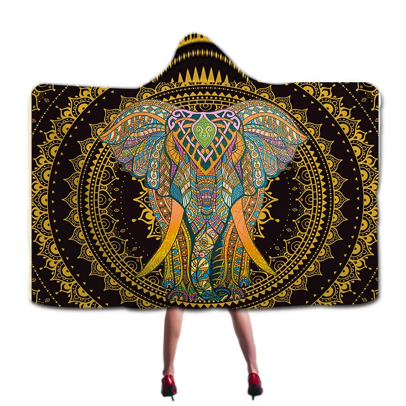 Animals India Elephant Hooded Blanket Portable Winter Wearable Microfiber Hoodie Blanket Cloak Blankets Sofa Bed Throw Blankets
Animals India Elephant Hooded Blanket Portable Winter Wearable Microfiber Hoodie Blanket Cloak Blankets Sofa Bed Throw Blankets
