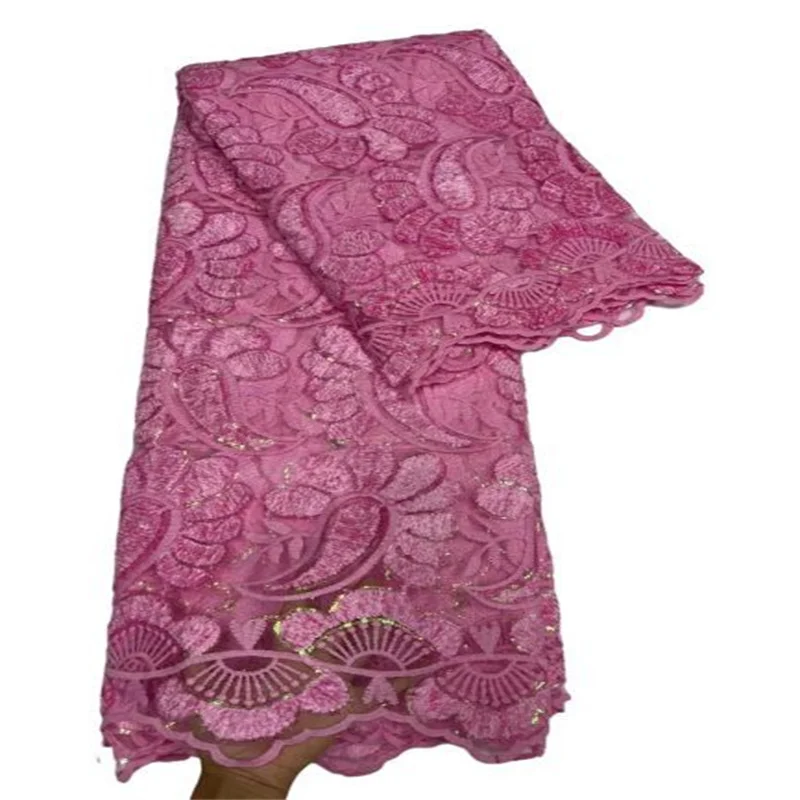 pink African Tulle Lace Fabric 5 Yards French Embroidery Mesh Lace with Sequins for Nigerian Birdal Wedding Dresses
pink African Tulle Lace Fabric 5 Yards French Embroidery Mesh Lace with Sequins for Nigerian Birdal Wedding Dresses