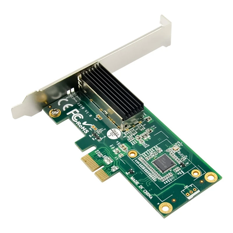 PCI-E Optical Fiber Network Card PCI-E X1 I210AS Single Port 1000M Ethernet SFP Single Optical Port Server Fiber NIC 
PCI-E Optical Fiber Network Card PCI-E X1 I210AS Single Port 1000M Ethernet SFP Single Optical Port Server Fiber NIC