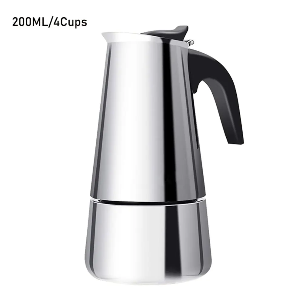 200/300/450ml Moka Coffee Pot Espresso Latte Percolator Stove Coffee Maker Espresso Pot Percolator Stainless Steel Coffee Tools
200/300/450ml Moka Coffee Pot Espresso Latte Percolator Stove Coffee Maker Espresso Pot Percolator Stainless Steel Coffee Tools