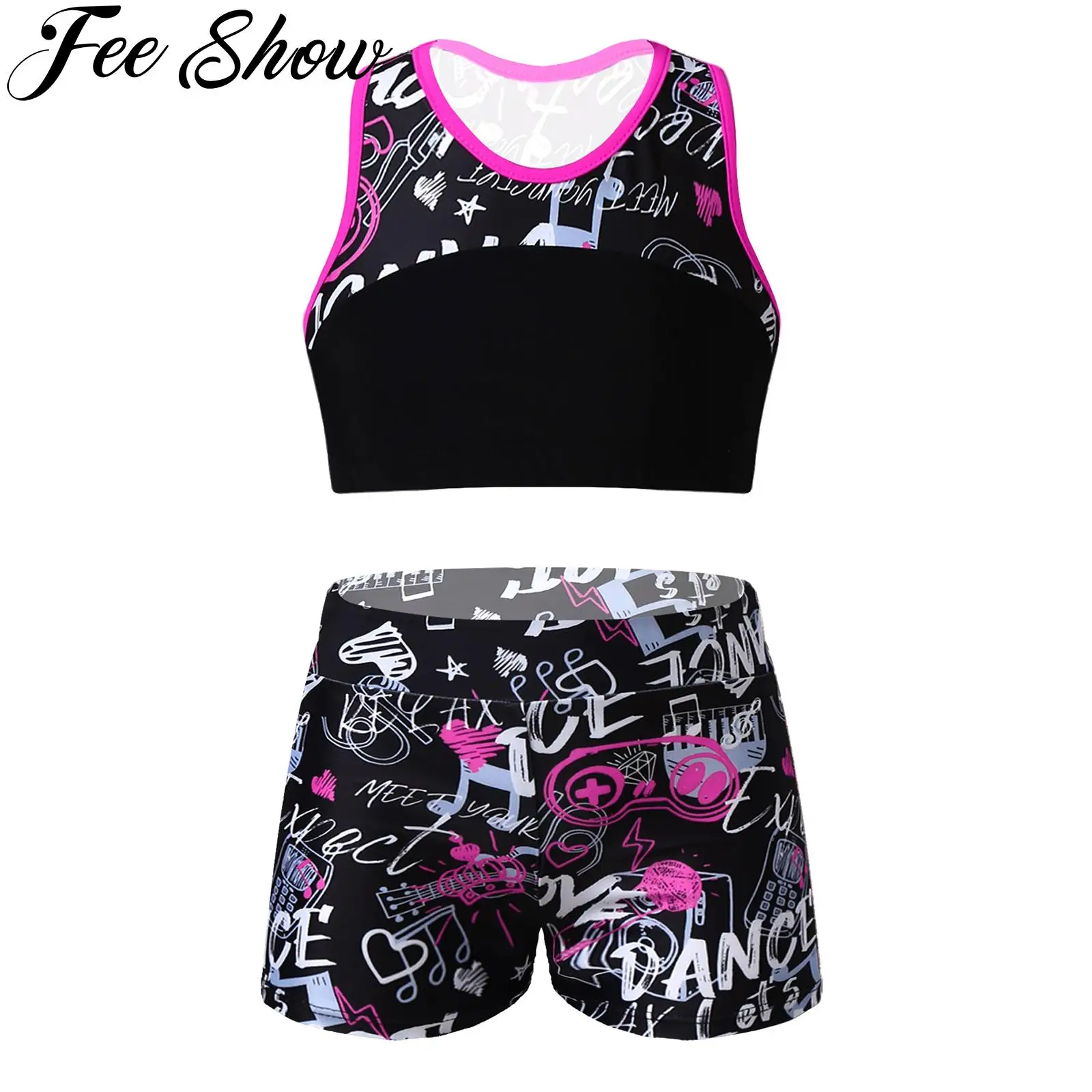 Kids Girls Tracksuits Dancewear Workout Gymnastics Outfits Sport Bra Top with Shorts Hot Pants Set Teenage Ballet Dance Outfits
Kids Girls Tracksuits Dancewear Workout Gymnastics Outfits Sport Bra Top with Shorts Hot Pants Set Teenage Ballet Dance Outfits