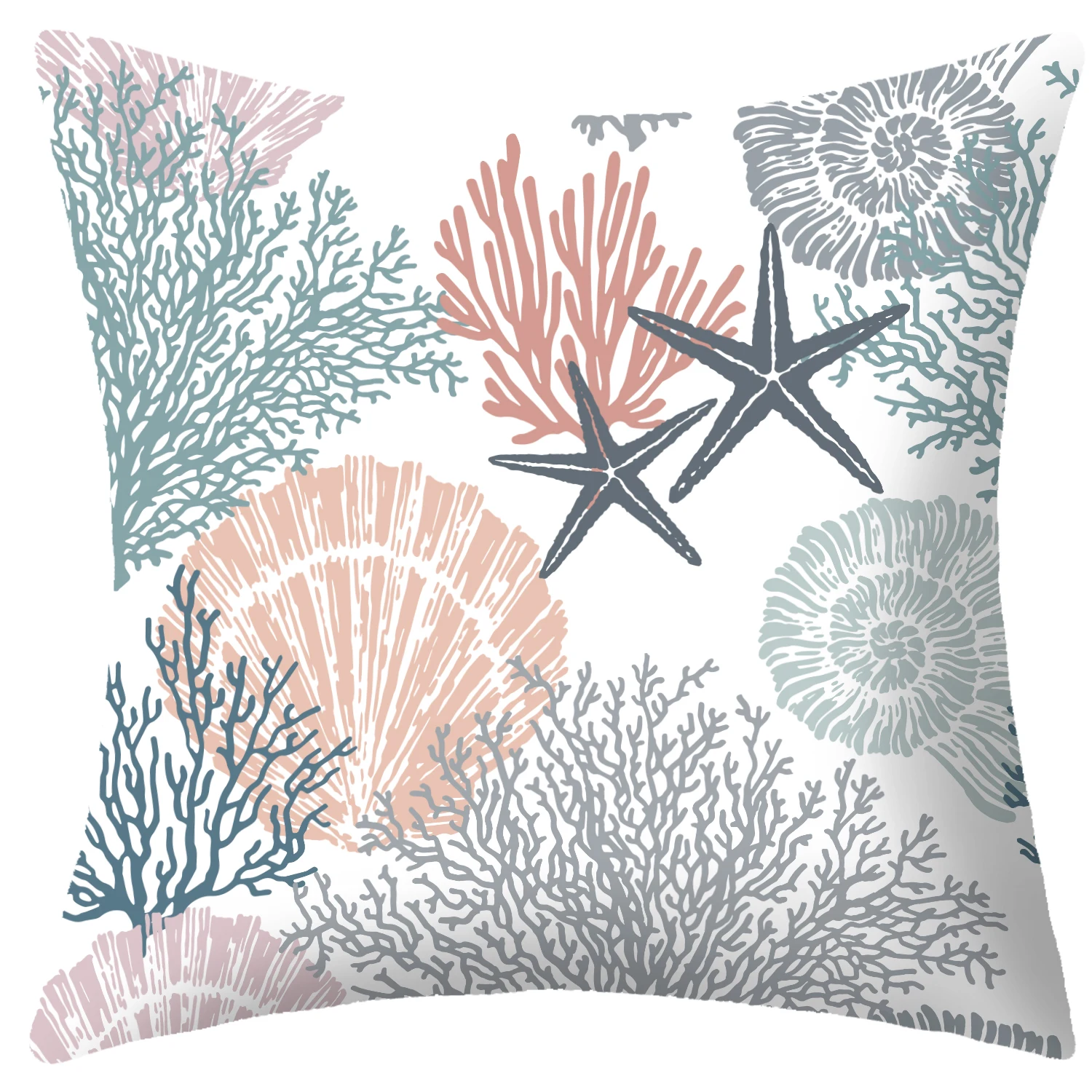 

Nautical Coastal Sofa Throw Pillow Covers Outdoor Decorative Ocean Themed Cushion Cover Beach Starfish Couch Pillow Cases