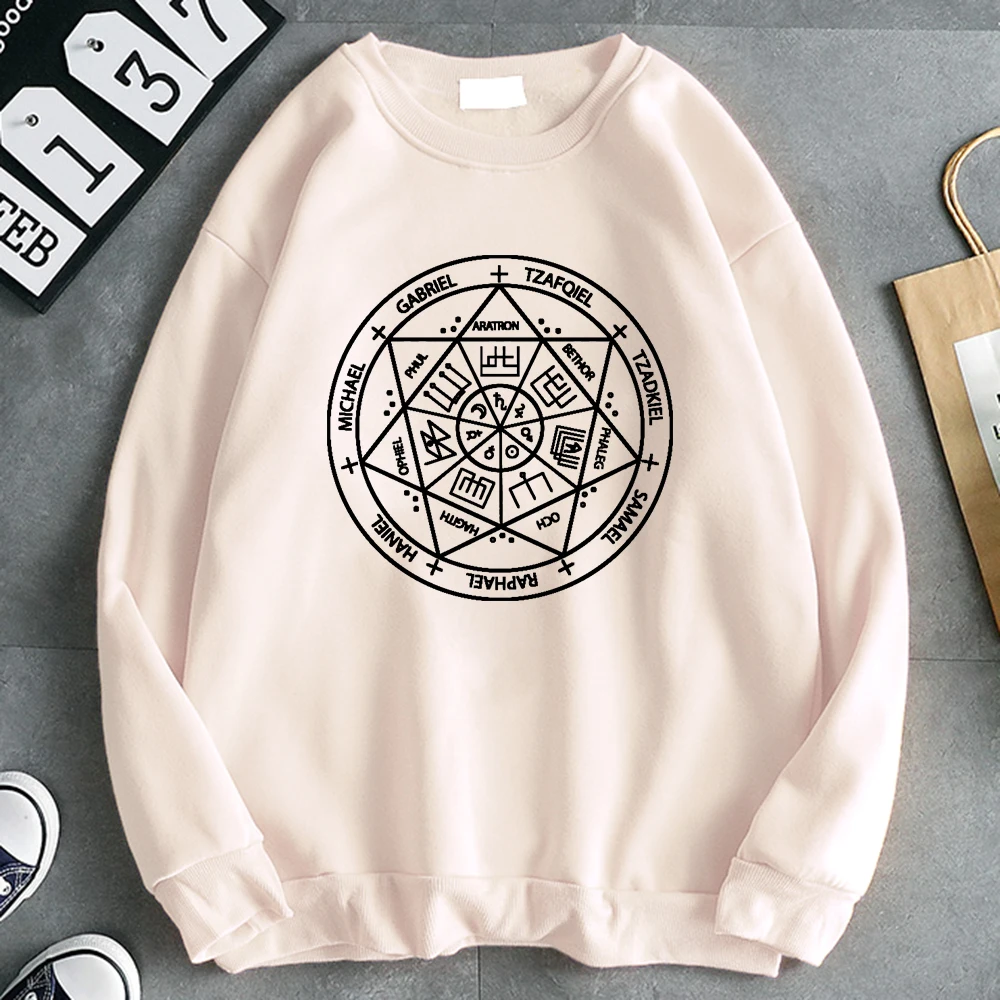 Hoody Seal Of The Seven Archangels Printing Men Hoodies Korean Harajuku Mens Sweatshirts Fleece Street Men's Pullovers O-Neck 
Hoody Seal Of The Seven Archangels Printing Men Hoodies Korean Harajuku Mens Sweatshirts Fleece Street Men's Pullovers O-Neck