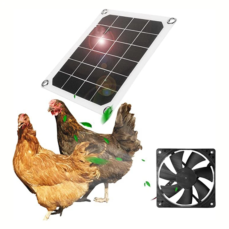 Solar Exhaust Fans Kit, For Chicken Coop, Greenhouse, Dog House, Window, 10W Solar Panel Powered Dual Fan, Waterproof
Solar Exhaust Fans Kit, For Chicken Coop, Greenhouse, Dog House, Window, 10W Solar Panel Powered Dual Fan, Waterproof