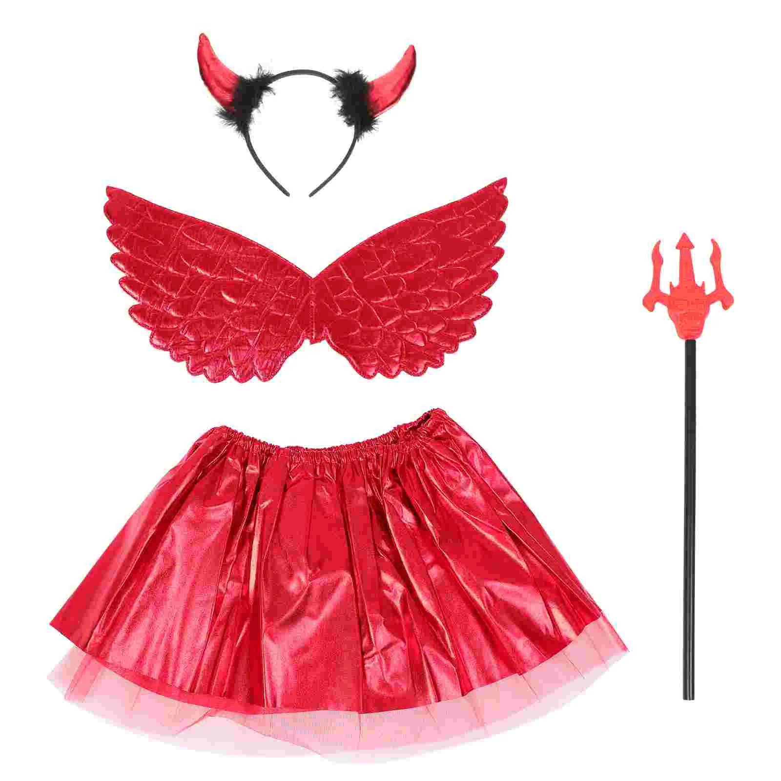 

Demon Wings Set Kids Girls Clothes Cosplay Suit Halloween Costume Decor Party Prop Plastic Supply Child Tool