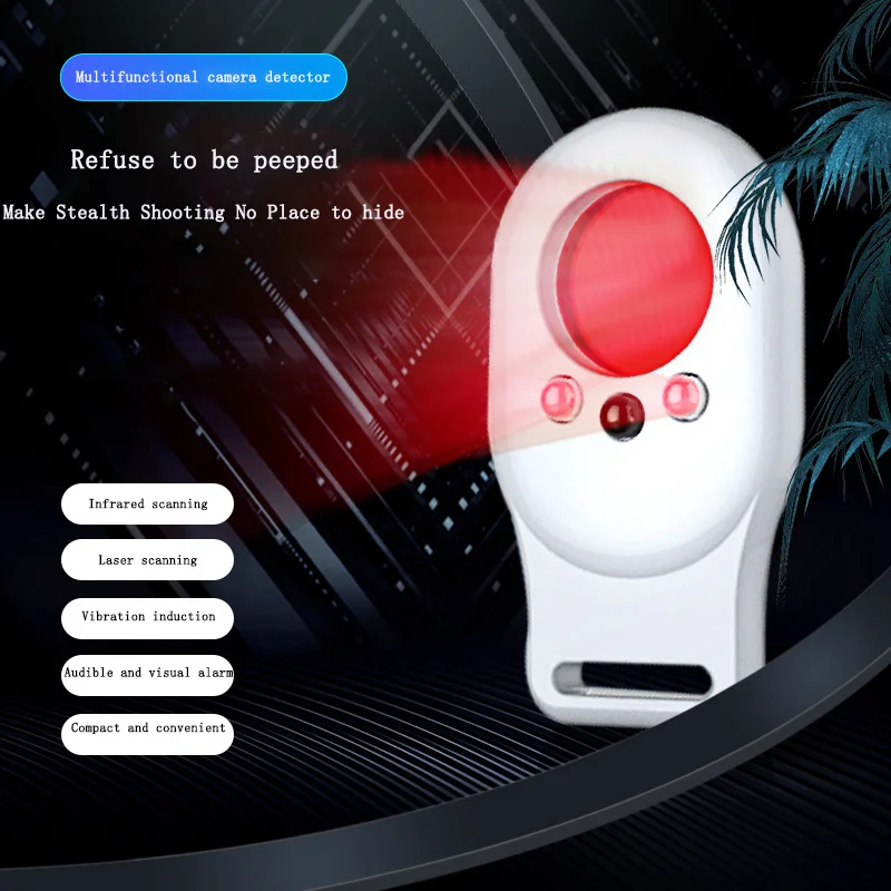 WT14 Hotel Anti Camera Peeping Detector Compact Portable Infrared Scanning Environment Accurate Laser Detection Vibration Alarm
WT14 Hotel Anti Camera Peeping Detector Compact Portable Infrared Scanning Environment Accurate Laser Detection Vibration Alarm