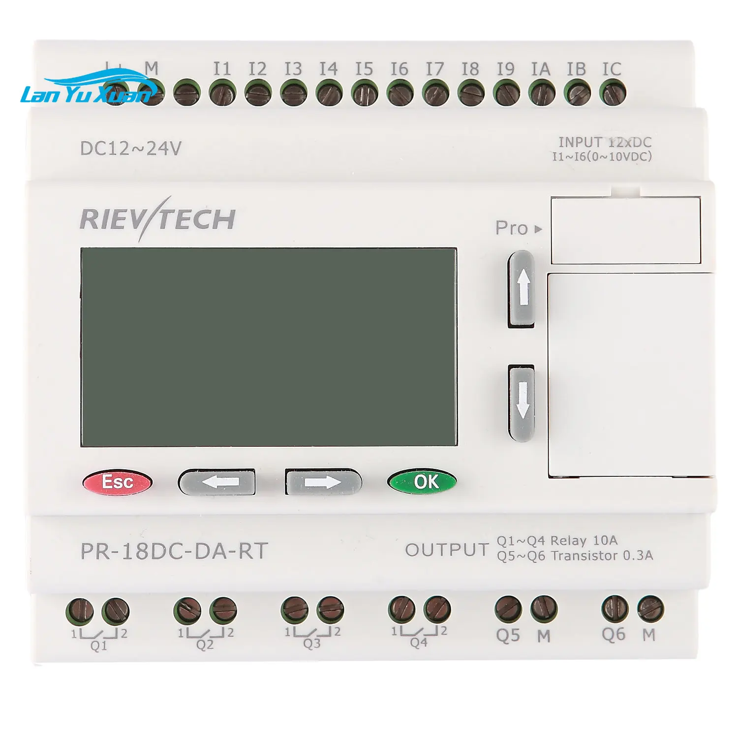 

PR-18DC-DA-RT Programmable logic controller PLC programmable relay RIVETECH automation direct laundry machine plc power supply