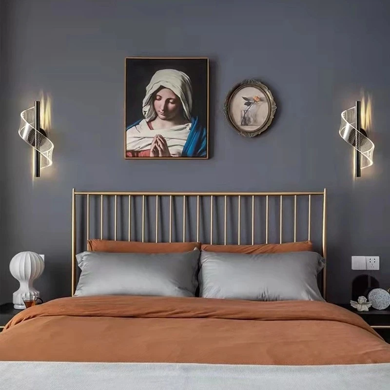 Nordic Copper Acrylic LED Wall Lamp Interior Sconce Light for Bedroom Bedside Art Deco Stair Bathroom Bed Side Indirect Lighting
Nordic Copper Acrylic LED Wall Lamp Interior Sconce Light for Bedroom Bedside Art Deco Stair Bathroom Bed Side Indirect Lighting