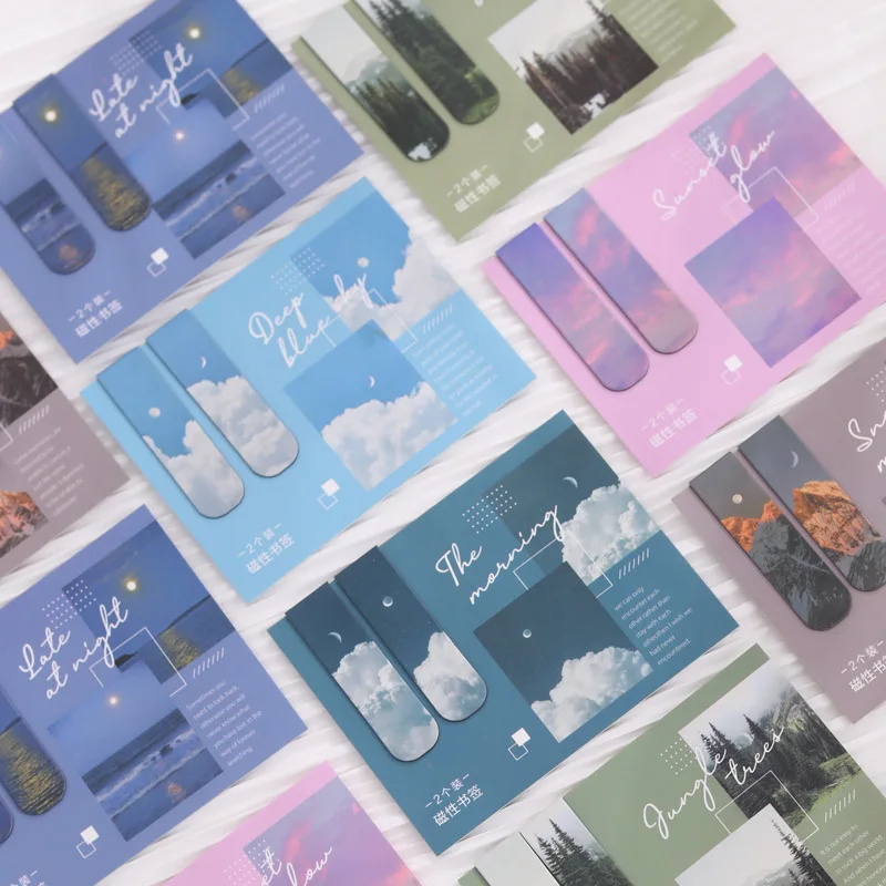 2 PCS Nature Scenery Clouds Sea Forest Landscape Magnetic Bookmark for Pages Books Readers Office Supply
2 PCS Nature Scenery Clouds Sea Forest Landscape Magnetic Bookmark for Pages Books Readers Office Supply