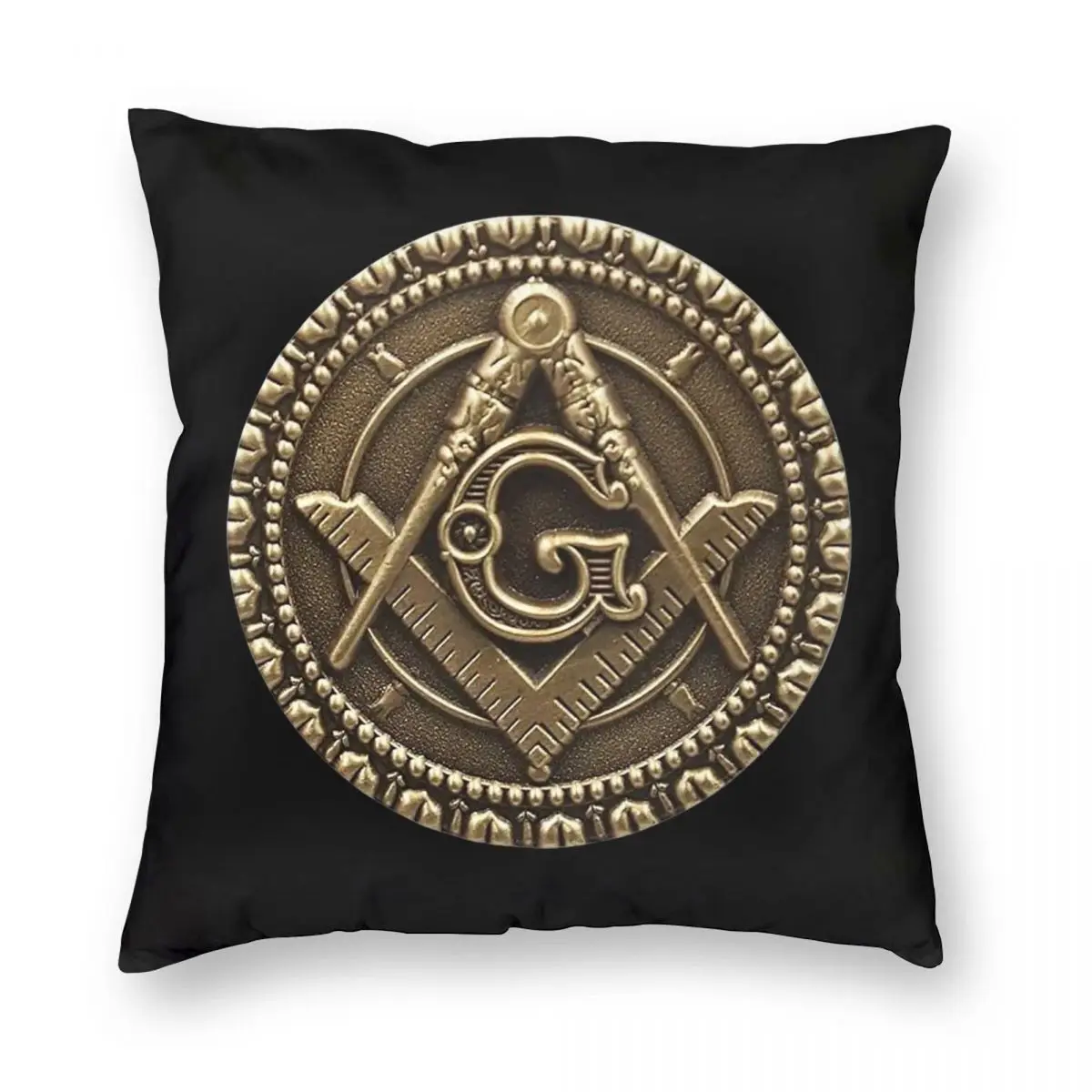 

Freemasons Square And Compass Design Pillowcase Printing Cushion Cover Decorative Pillow Case Cover Home Zippered 45*45cm