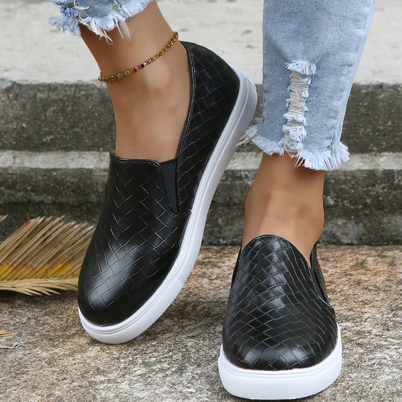 Lucyever 2022 Black White Slip on Flats for Women Spring Autumn Pu Leather Platform Loafers Woman Comfort Walking Casual Shoes
Lucyever 2022 Black White Slip on Flats for Women Spring Autumn Pu Leather Platform Loafers Woman Comfort Walking Casual Shoes
