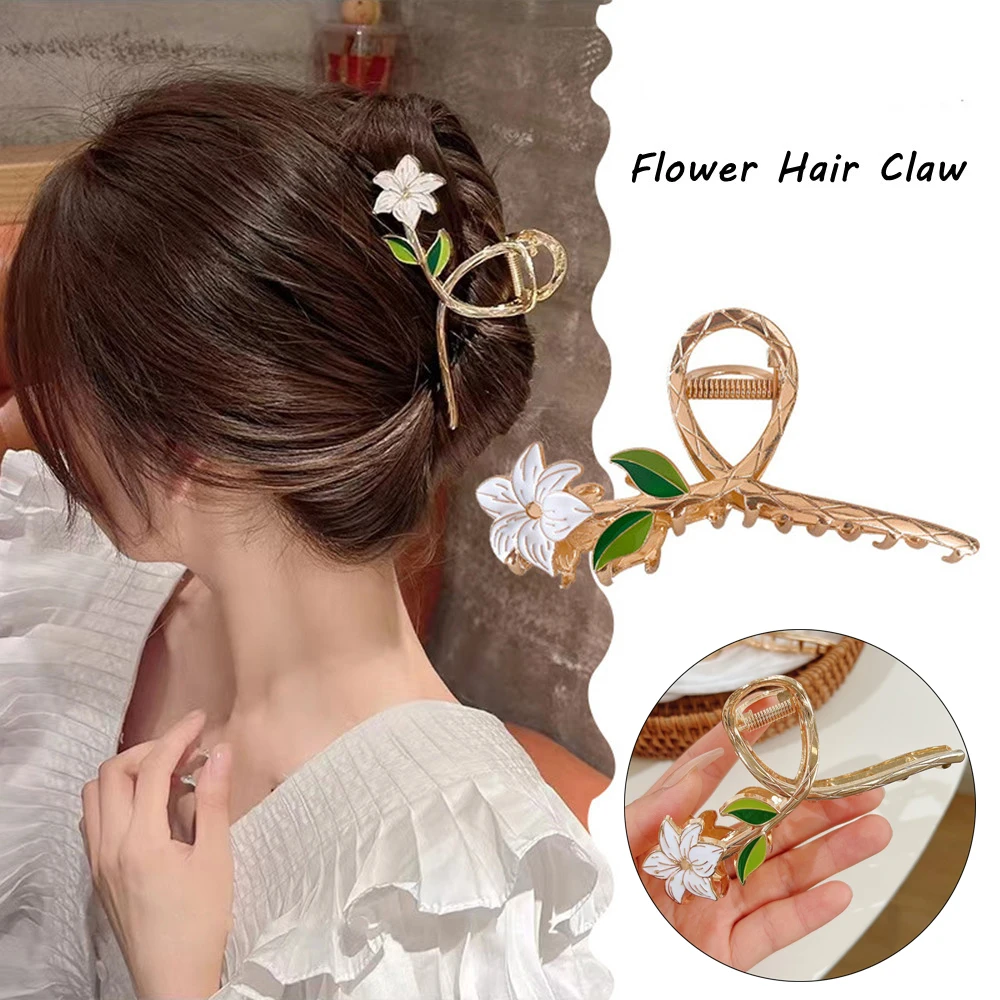 Lily Flower Hair Claw fashion styling hair clip Women Metal Hair Claw Elegent Headwear Ponytail Clip Creative Hair Accessories
Lily Flower Hair Claw fashion styling hair clip Women Metal Hair Claw Elegent Headwear Ponytail Clip Creative Hair Accessories