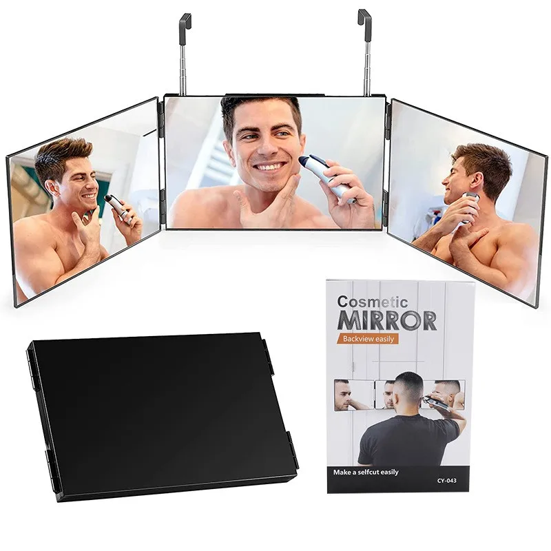 NEW Woman Makeup Mirror Trifold 360 Degree Hanging Mirror Full View Height Extend Bathroom Tri-fold Mirror Man Hairstyle Self Cu
NEW Woman Makeup Mirror Trifold 360 Degree Hanging Mirror Full View Height Extend Bathroom Tri-fold Mirror Man Hairstyle Self Cu