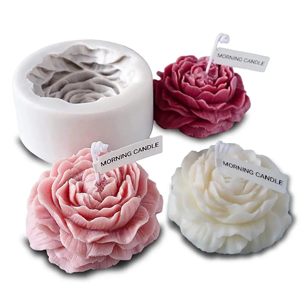 

[ Ready Stock ] Silicone Candle Mould Diy Peony Flower Soap Mold Handmade Gift For Scented Candles Chocolate Ice Cream Soap