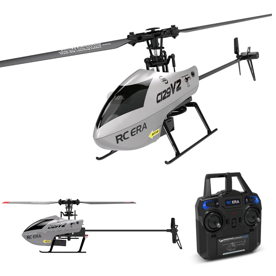 

C129 V2 2.4GHz 6 Channels Gyro Stabilized One Click 3D Flip Take Off/ Landing RC Helicopter Drone Aircraft Hobby Toys RTF