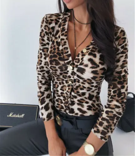 Women Long Sleeve Leopard Skin Prinetd Bodysuit Autumn Casual Jumpsuit Bodysuit Slim V Neck Leotard Tops Fashion Slim Bodysuit
Women Long Sleeve Leopard Skin Prinetd Bodysuit Autumn Casual Jumpsuit Bodysuit Slim V Neck Leotard Tops Fashion Slim Bodysuit