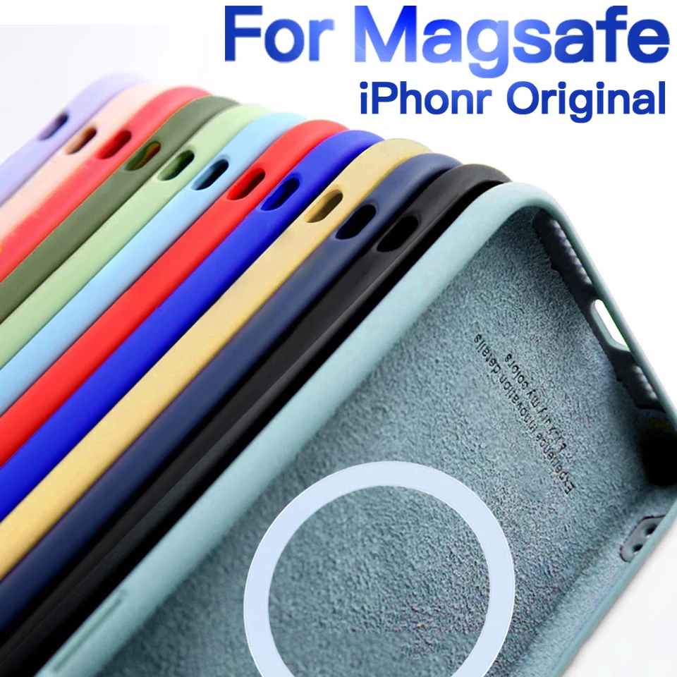 

оригинал магнитный чехлы из жидкого силикона для Apple Magsafe чехол на айфон Iphone 11 12 13 14 про макс Pro Max мини Mini X Xs Xr Xs Max Se 2020 7 8 14 плюс Plus пенал