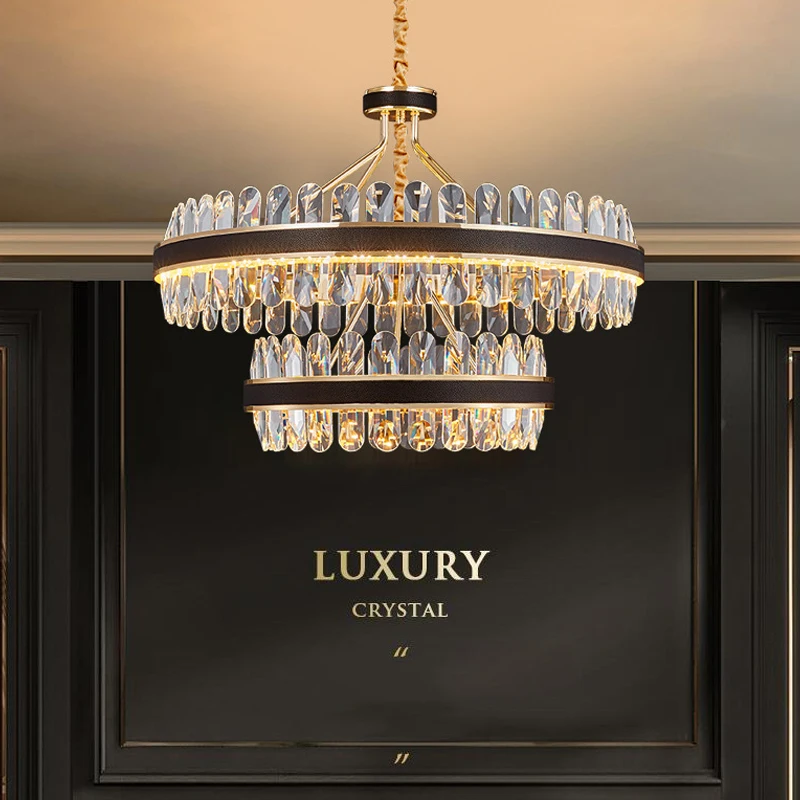 LED Light Luxury Modern Simple Round Chandelier Living Room Lamp Crystal Lamp Restaurant Bedroom Villa Indoor Crystal Chandelier
LED Light Luxury Modern Simple Round Chandelier Living Room Lamp Crystal Lamp Restaurant Bedroom Villa Indoor Crystal Chandelier