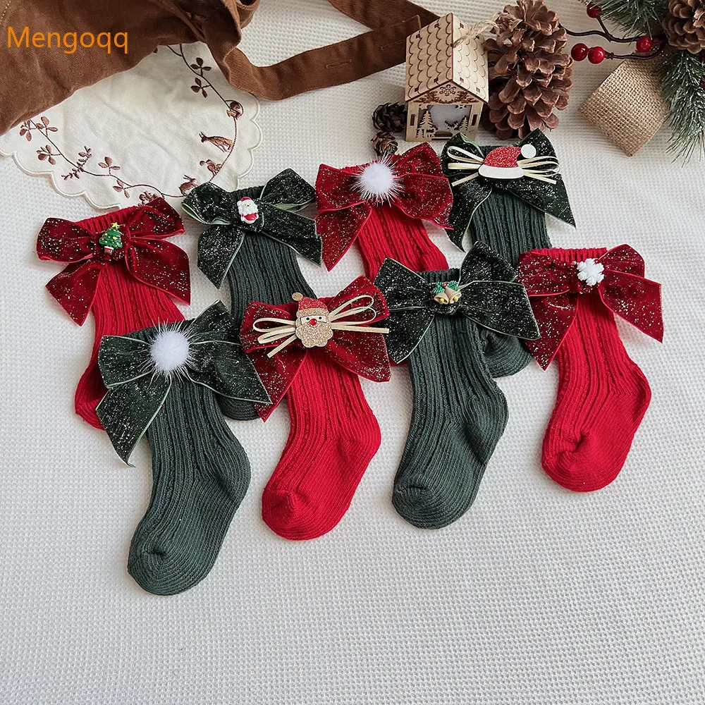 Mengoqq Kids Baby Princess Autumn Winter Solid Big Bow Christmas Santa Socks Children Girls XMAS Stocking Accessories 0-5Y
Mengoqq Kids Baby Princess Autumn Winter Solid Big Bow Christmas Santa Socks Children Girls XMAS Stocking Accessories 0-5Y