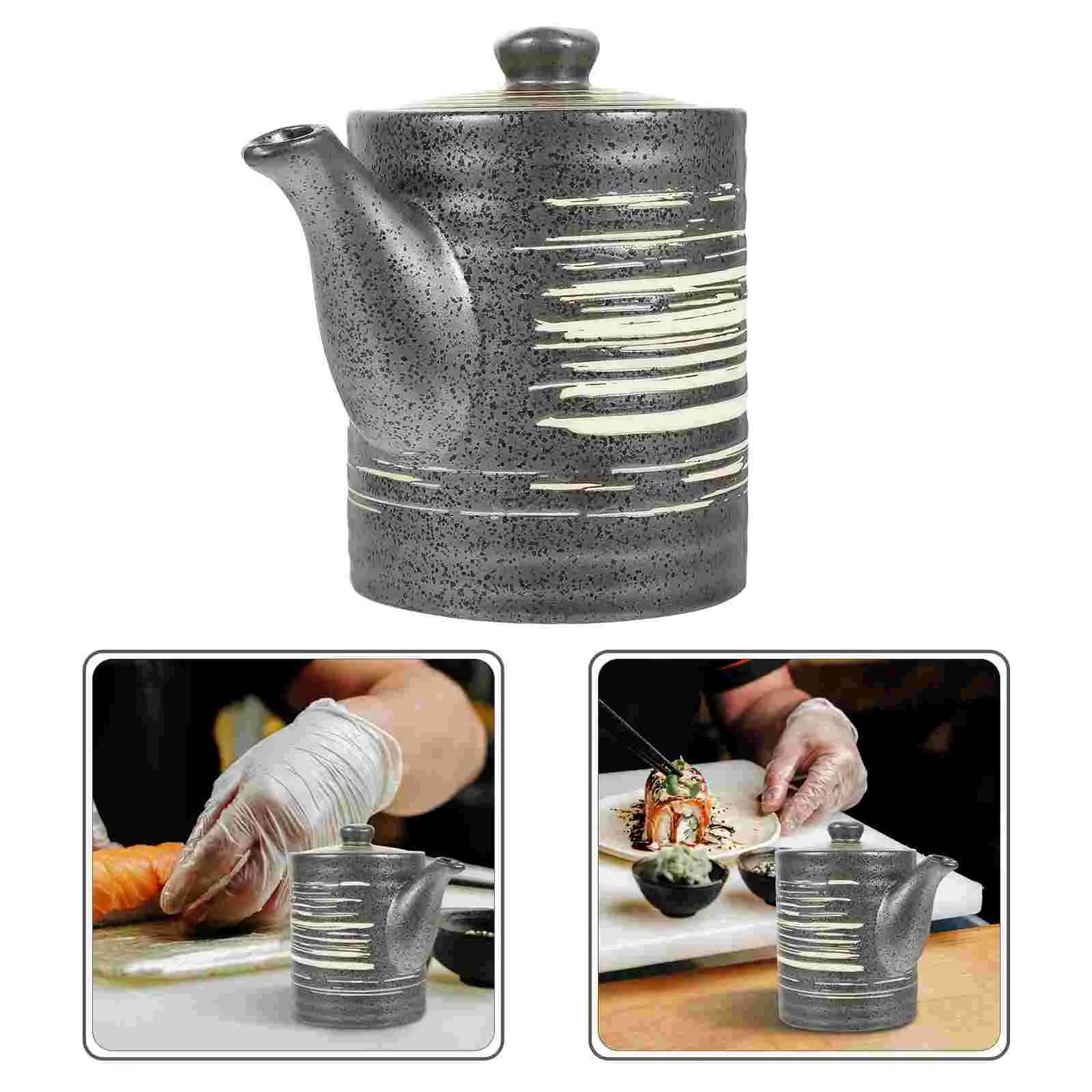 Dispenser Oil Bottle Sauce Ceramic Vinegar Olive Soy Cruet Ceramics Condiment Container Pot Japanese Seasoning Jar Liquid 
Dispenser Oil Bottle Sauce Ceramic Vinegar Olive Soy Cruet Ceramics Condiment Container Pot Japanese Seasoning Jar Liquid