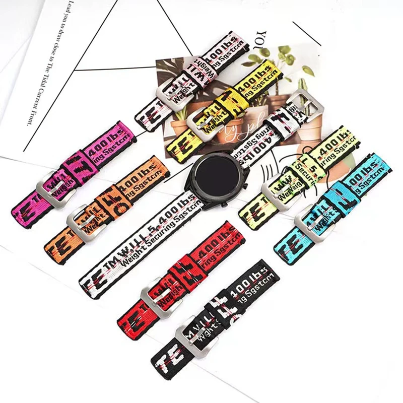 22mm nylon Watch Strap For Huawei Watch gt 2/2e/3 pro Smartwatch Belt Bracelet Samsung Galaxy watch 3/45mm/46mm S3 Band
22mm nylon Watch Strap For Huawei Watch gt 2/2e/3 pro Smartwatch Belt Bracelet Samsung Galaxy watch 3/45mm/46mm S3 Band