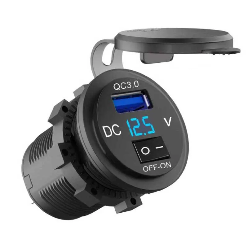 12V/24V Dual USB Charger Socket Waterproof QC3.0 Dual USB Fast Car Charger Socket Power Adapter Outlet for Car Boat Motorcycle 5
12V/24V Dual USB Charger Socket Waterproof QC3.0 Dual USB Fast Car Charger Socket Power Adapter Outlet for Car Boat Motorcycle 5