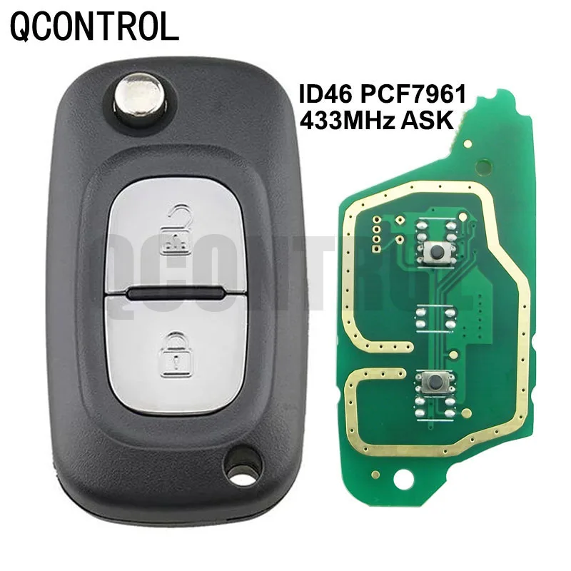 QCONTROL Car Remote Control Key PCF7961A ID46 for Renault Clio III Clio 3 Kangoo Master Modus Twingo 2006-2016 77.01210033
QCONTROL Car Remote Control Key PCF7961A ID46 for Renault Clio III Clio 3 Kangoo Master Modus Twingo 2006-2016 77.01210033