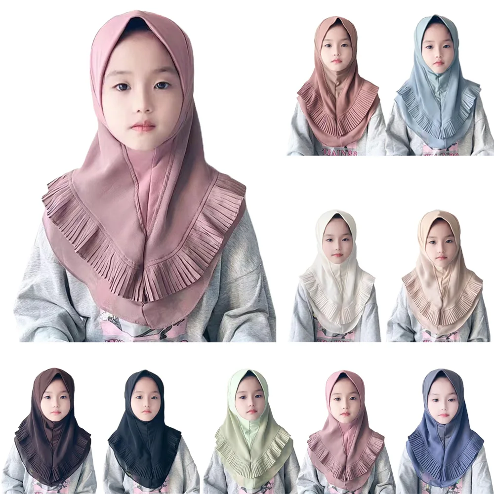 Muslim Kids Girls Hijab Chiffon Instant Scarf Shawls One Piece Amira Ruffle Turban Bonnet Cap Islam Prayer Headwear Wrap 2-6Year
Muslim Kids Girls Hijab Chiffon Instant Scarf Shawls One Piece Amira Ruffle Turban Bonnet Cap Islam Prayer Headwear Wrap 2-6Year
