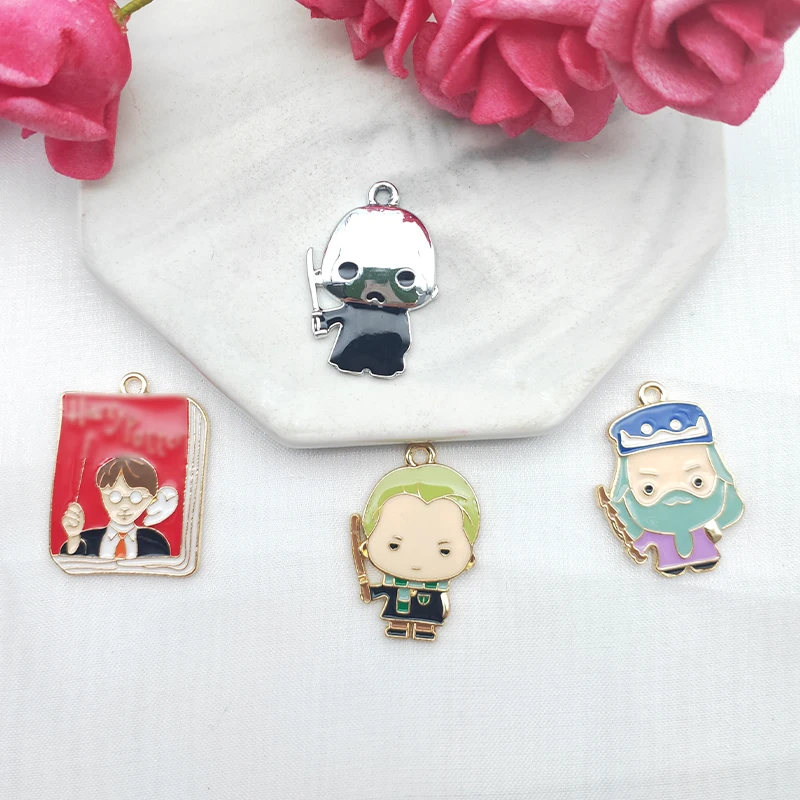 10pcs Cartoon Enamel Charms Magic College Earring Pendant for Making Keychain DIY Alloy Dripping Oil Charm Jewelry Accessories
10pcs Cartoon Enamel Charms Magic College Earring Pendant for Making Keychain DIY Alloy Dripping Oil Charm Jewelry Accessories