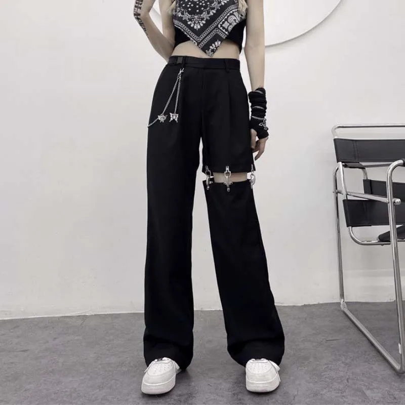 Cargo Pants Fashion Belt Chain Dark Academic High Waist Pants Streetwear Designed 90S Sweatpants Female Trousers New
Cargo Pants Fashion Belt Chain Dark Academic High Waist Pants Streetwear Designed 90S Sweatpants Female Trousers New
