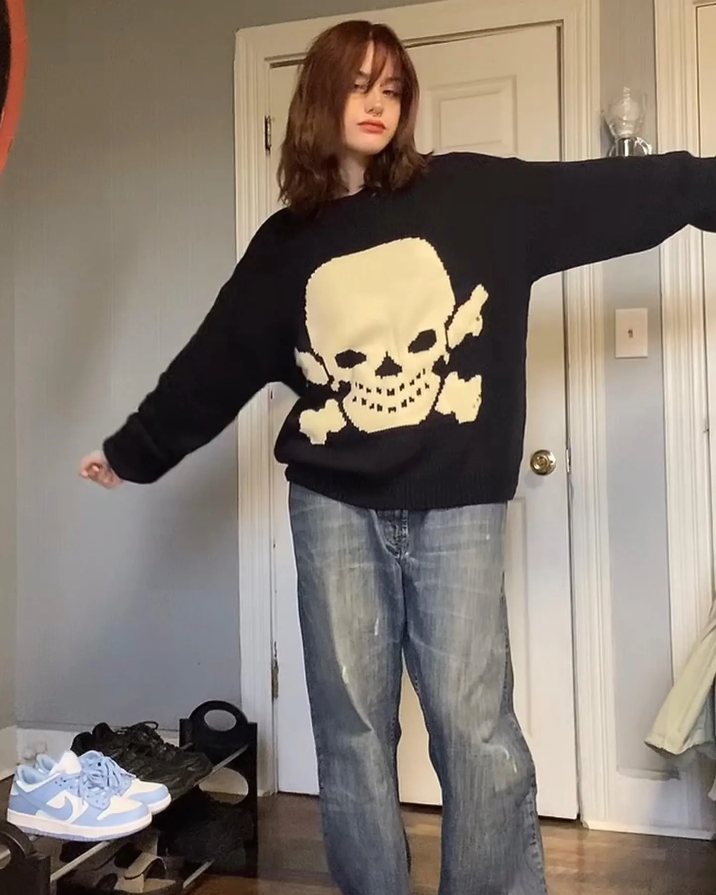 Y2k Clothing black sweater with Fashion Women Men's Autumn/Winter Cute Skull long sleeve Streetwear pullover Outwear a oversize
Y2k Clothing black sweater with Fashion Women Men's Autumn/Winter Cute Skull long sleeve Streetwear pullover Outwear a oversize