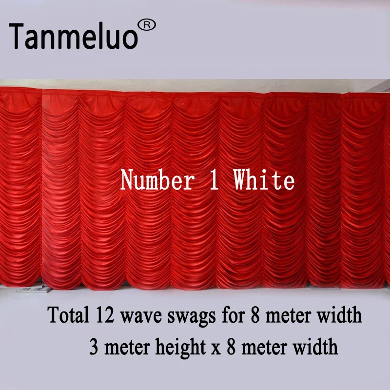 3x8M wave Wedding backdrop curtain number 62 and 9 meters 2 colors swags 62 and 70 pink
3x8M wave Wedding backdrop curtain number 62 and 9 meters 2 colors swags 62 and 70 pink